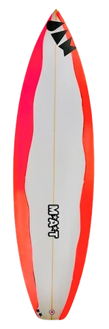 MAT Hipkabab 2.0 surfboard with red rails