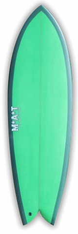 MAT Hybrid Fish surfboard in green